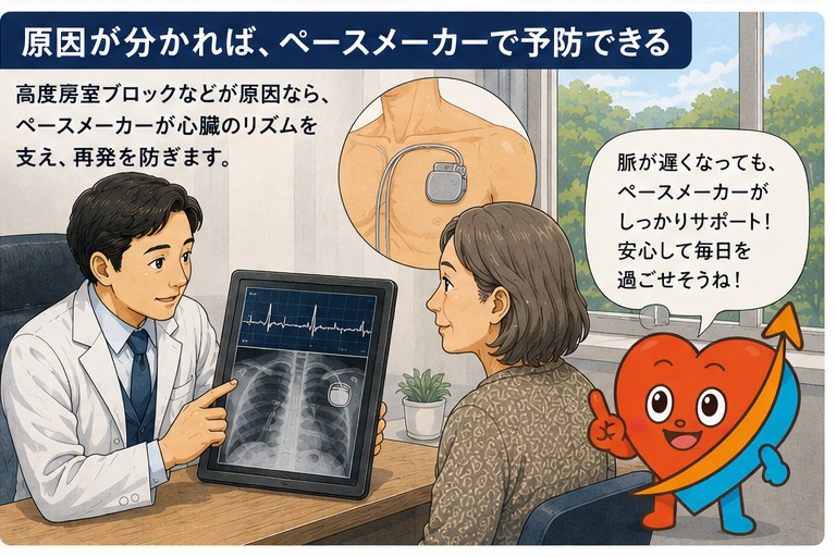 高度房室ブロックが原因ならペースメーカーで心臓のリズムを支え再発を防ぐ