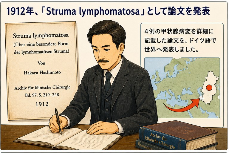 1912年 橋本策がStruma lymphomatosaとして論文を発表（橋本病の由来）